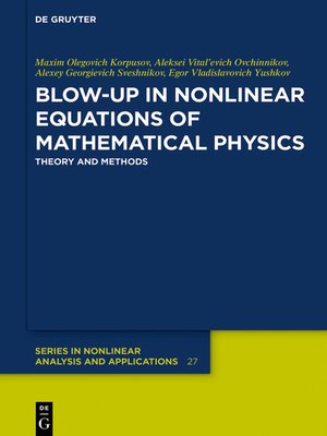 cover image of Blow-Up in Nonlinear Equations of Mathematical Physics